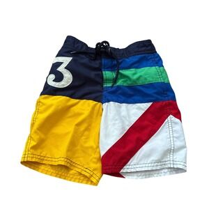 Polo Ralph Lauren Swim Trunks Kids Multicolor Colorblock Big Pony 3‎ SIZE 5